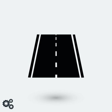 yol simgesi, vektör, düz tasarım en iyi vektör simgesi