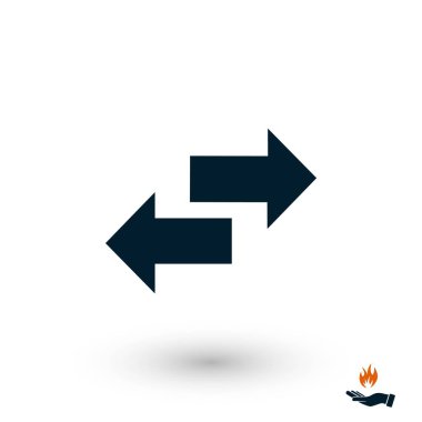 Geri dönüşüm vektör simgesi, düz tasarım en iyi vektör simgesi