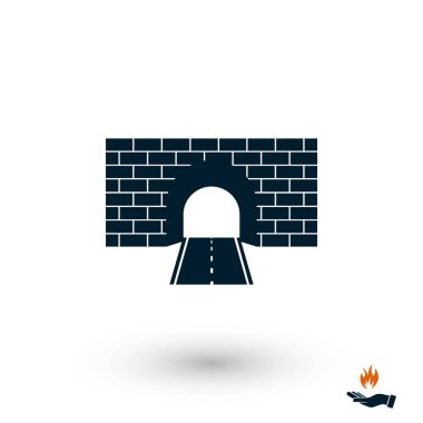 Tünel simge vektör, düz tasarım en iyi vektör simgesi