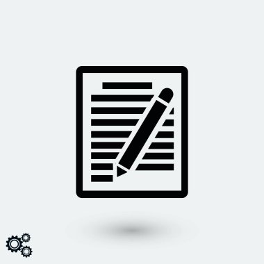 Kağıt vektör simgesi, düz tasarım en iyi vektör simgesi