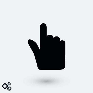 El imleç vektör simgesi, düz tasarım en iyi vektör simgesi