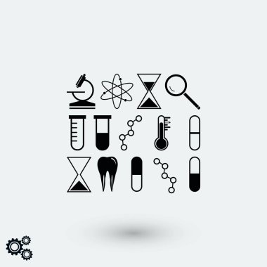 Bilim simge vektör, düz tasarım en iyi vektör simgesi