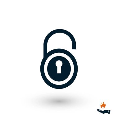 kilit simge vektör, düz tasarım en iyi vektör simgesi