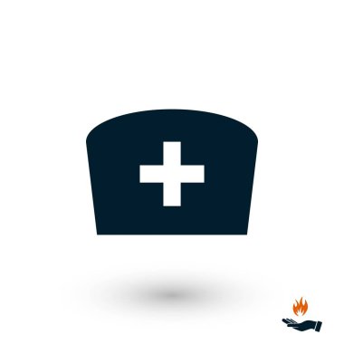 Hemşire simgesi, düz tasarım en iyi vektör simgesi düz