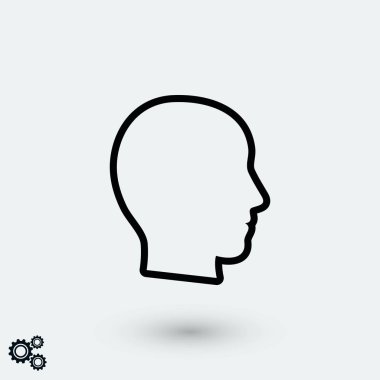 baş vektör simgesi, düz tasarım en iyi vektör simgesi