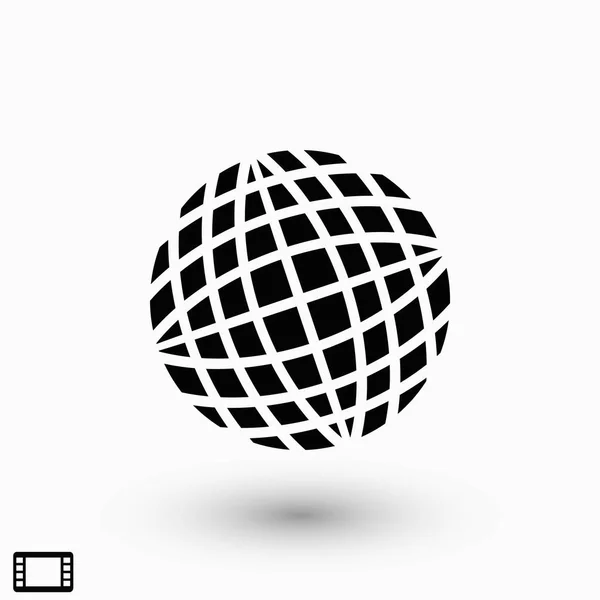 Globe Earth Icoontje Platte Ontwerp Beste Vector Pictogram — Stockvector