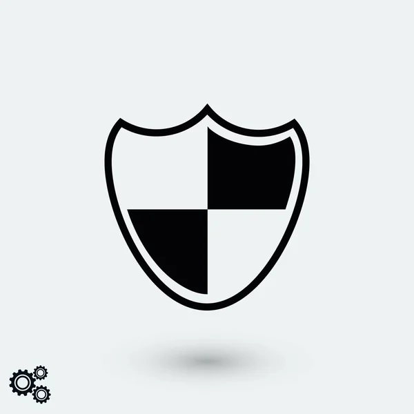 Shield Sign Icon Flat Design Best Vector Icon — Stock Vector