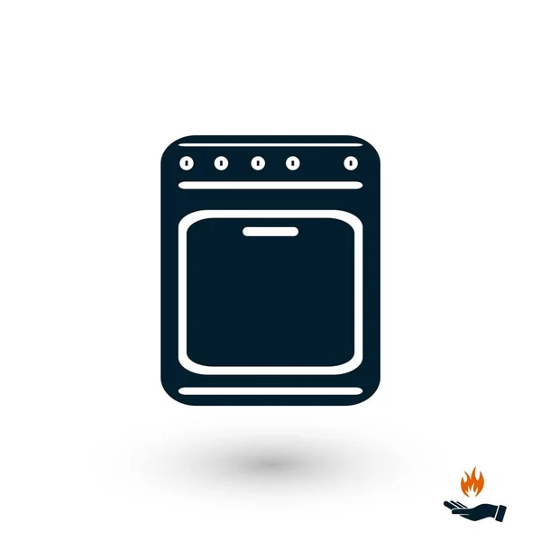 Stove Icon Vector Flat Design Best Vector Icon — Stock Vector