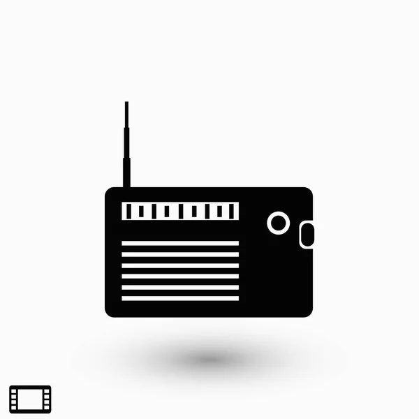 Icône Radio Vecteur Design Plat Meilleure Icône Vectorielle — Image vectorielle
