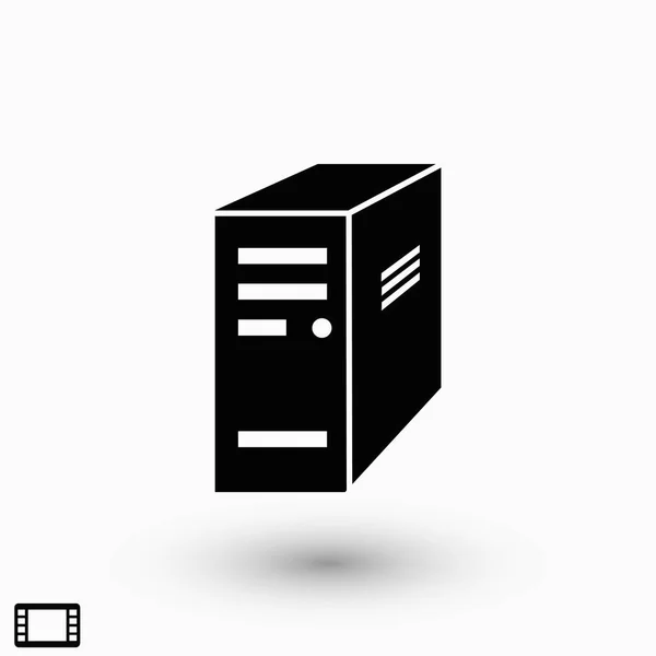 Pictogram Van Server Van Computer Platte Ontwerp Beste Vector Pictogram — Stockvector