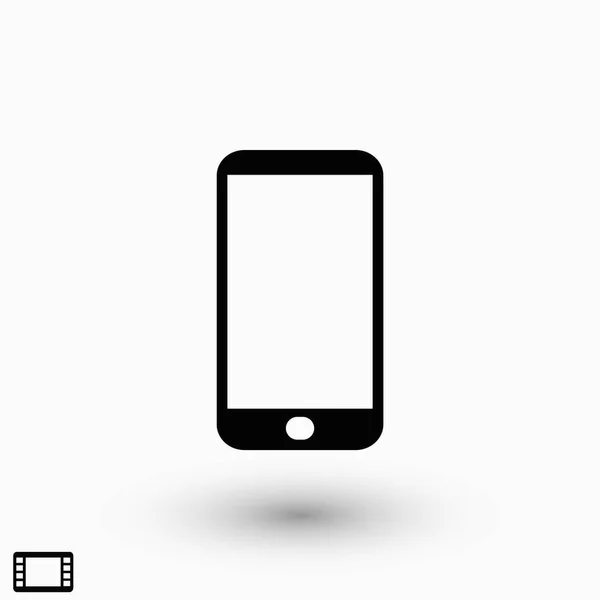 Slimme Telefoonpictogram Platte Ontwerp Beste Vector Pictogram — Stockvector