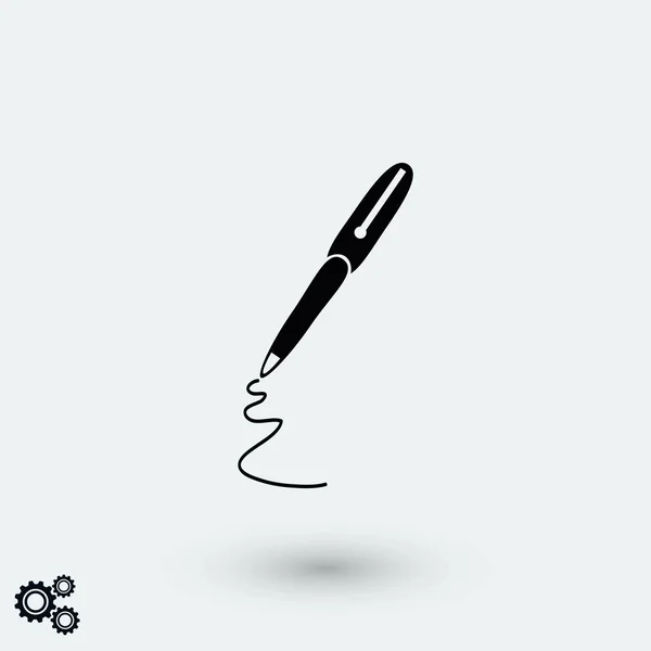 Іконка Ручки Вектор Плоский Дизайн Кращий Вектор Іконка — стоковий вектор