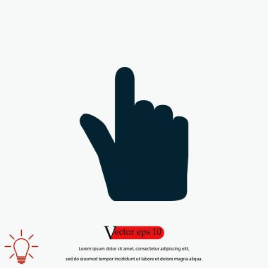 El imleç vektör simgesi, düz tasarım en iyi vektör simgesi