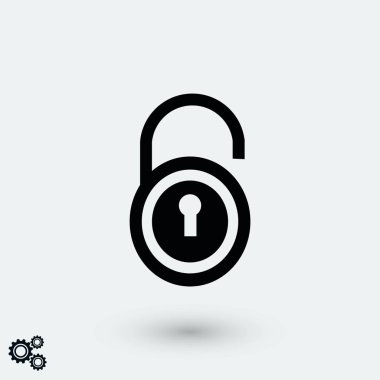 kilit simge vektör, düz tasarım en iyi vektör simgesi