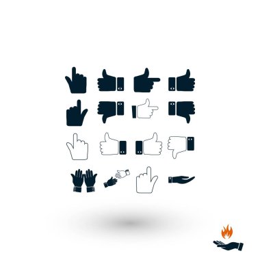 El simge vektör, düz tasarım en iyi vektör simgesi