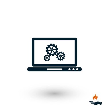 dizüstü simge vektör, düz tasarım en iyi vektör simge ayarlama