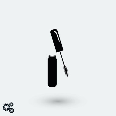 Maskara vektör simgesi, düz tasarım en iyi vektör simgesi