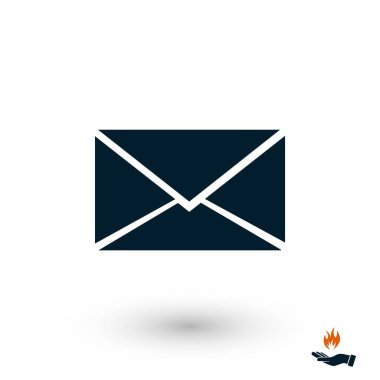 Vektör simge zarf, düz tasarım en iyi vektör simgesi