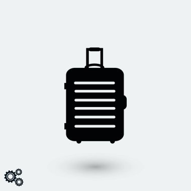 seyahat çantası simgesini, düz tasarım en iyi vektör simgesi