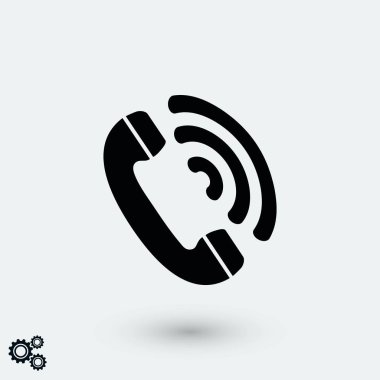 Telefon ahizesi vektör simgesi, düz tasarım en iyi vektör simgesi
