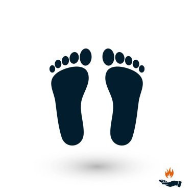 ayak vektör simgesi, düz tasarım en iyi vektör simgesi