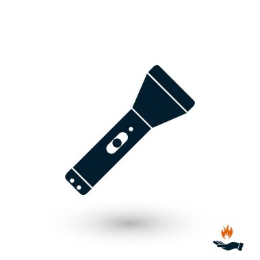 El feneri düz simgesi, düz tasarım en iyi vektör simgesi