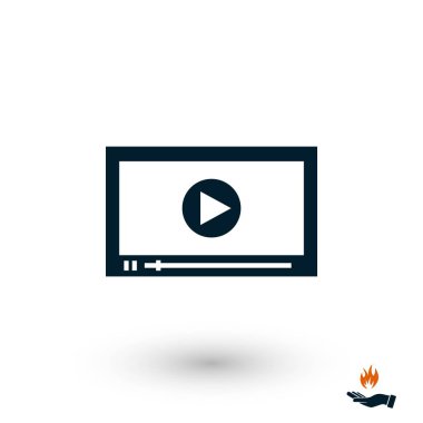 video simge vektör, düz tasarım en iyi vektör simgesi