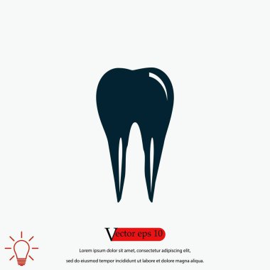 Diş iconvector, düz tasarım en iyi vektör simgesi