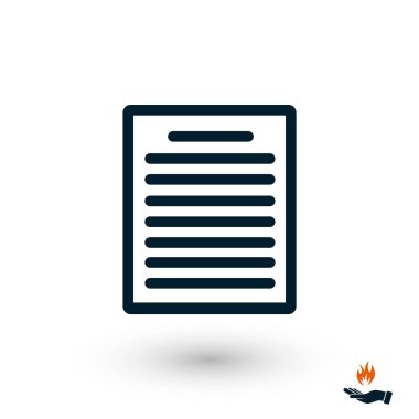 Kağıt simge vektör, düz tasarım en iyi vektör simgesi