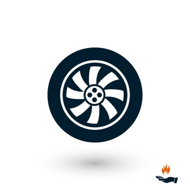 tekerlek vektör simgesi, düz tasarım en iyi vektör simgesi