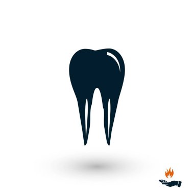 Diş iconvector, düz tasarım en iyi vektör simgesi