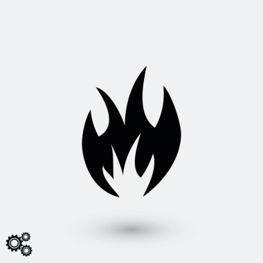 Yangın simge vektör, düz tasarım en iyi vektör simgesi