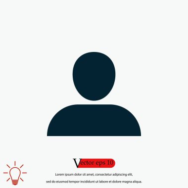 Kullanıcı simge vektör, düz tasarım en iyi vektör simgesi