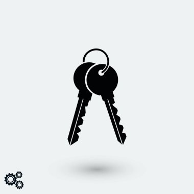 Anahtarları simge vektör, düz tasarım en iyi vektör simgesi