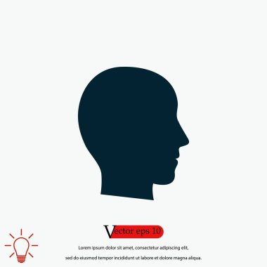 baş vektör simgesi, düz tasarım en iyi vektör simgesi