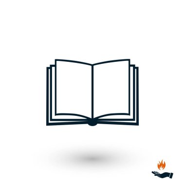 Whitebackground, düz tasarım en iyi vektör simgesi izole kitap simgesi