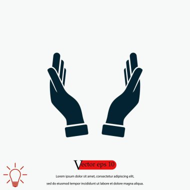 eller simge vektör, düz tasarım en iyi vektör simgesi