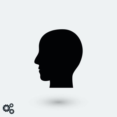 baş vektör simgesi, düz tasarım en iyi vektör simgesi