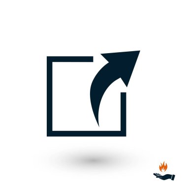 Eylem işareti simgesi, düz tasarım en iyi vektör simgesi