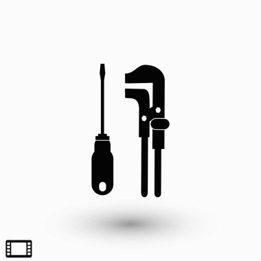 Araçlar vektör simgesi, düz tasarım en iyi vektör simgesi