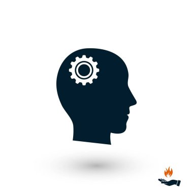 Ekibimizi vites kafa simgesi, düz tasarım en iyi vektör simgesi