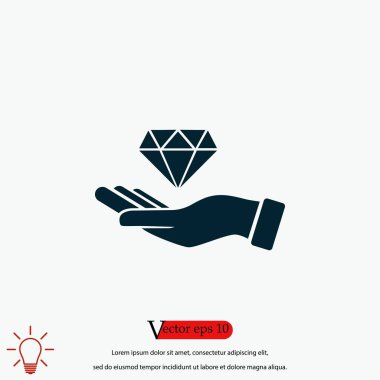 El ve yakın simge, düz tasarım en iyi vektör simgesi