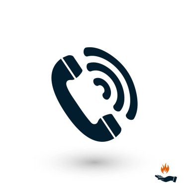 Telefon ahizesi vektör simgesi, düz tasarım en iyi vektör simgesi