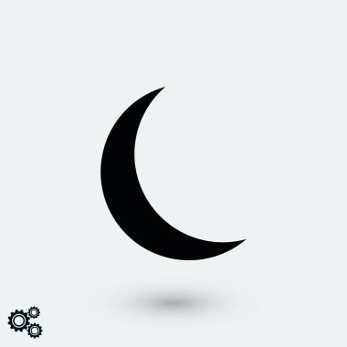 Ay simge vektör, düz tasarım en iyi vektör simgesi