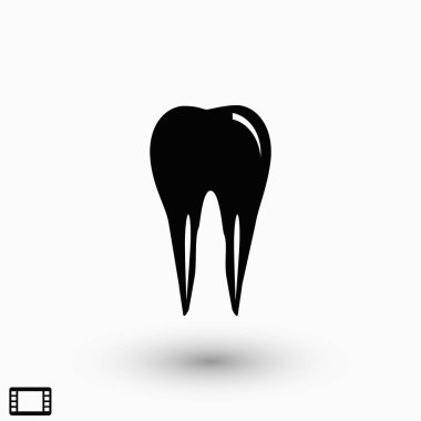 Diş iconvector, düz tasarım en iyi vektör simgesi