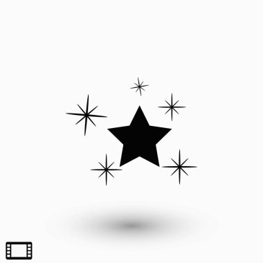 Vektör yıldız simgesi, düz tasarım en iyi vektör simgesi