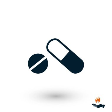 kapsül vektör simgesi, düz tasarım en iyi vektör simgesi