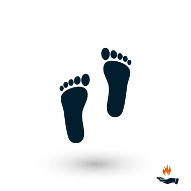 ayak vektör simgesi, düz tasarım en iyi vektör simgesi