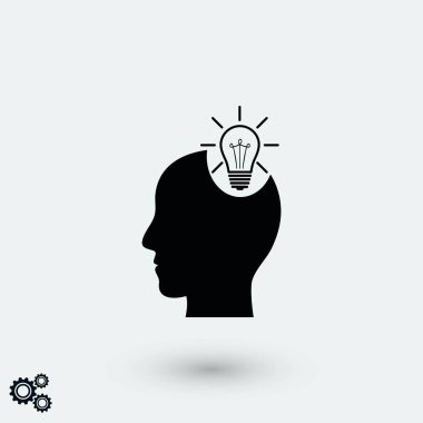 Ekibimizi ampul kavramı simgesinin, düz tasarım en iyi vektör simgesi