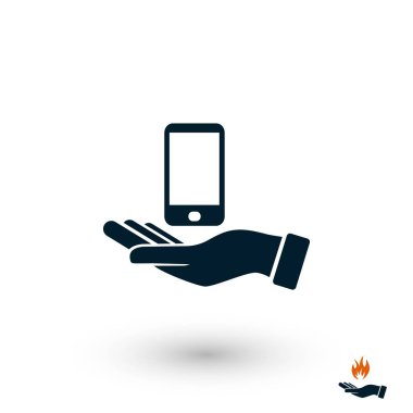 Telefon simgesini, düz tasarım en iyi vektör simge yakalama